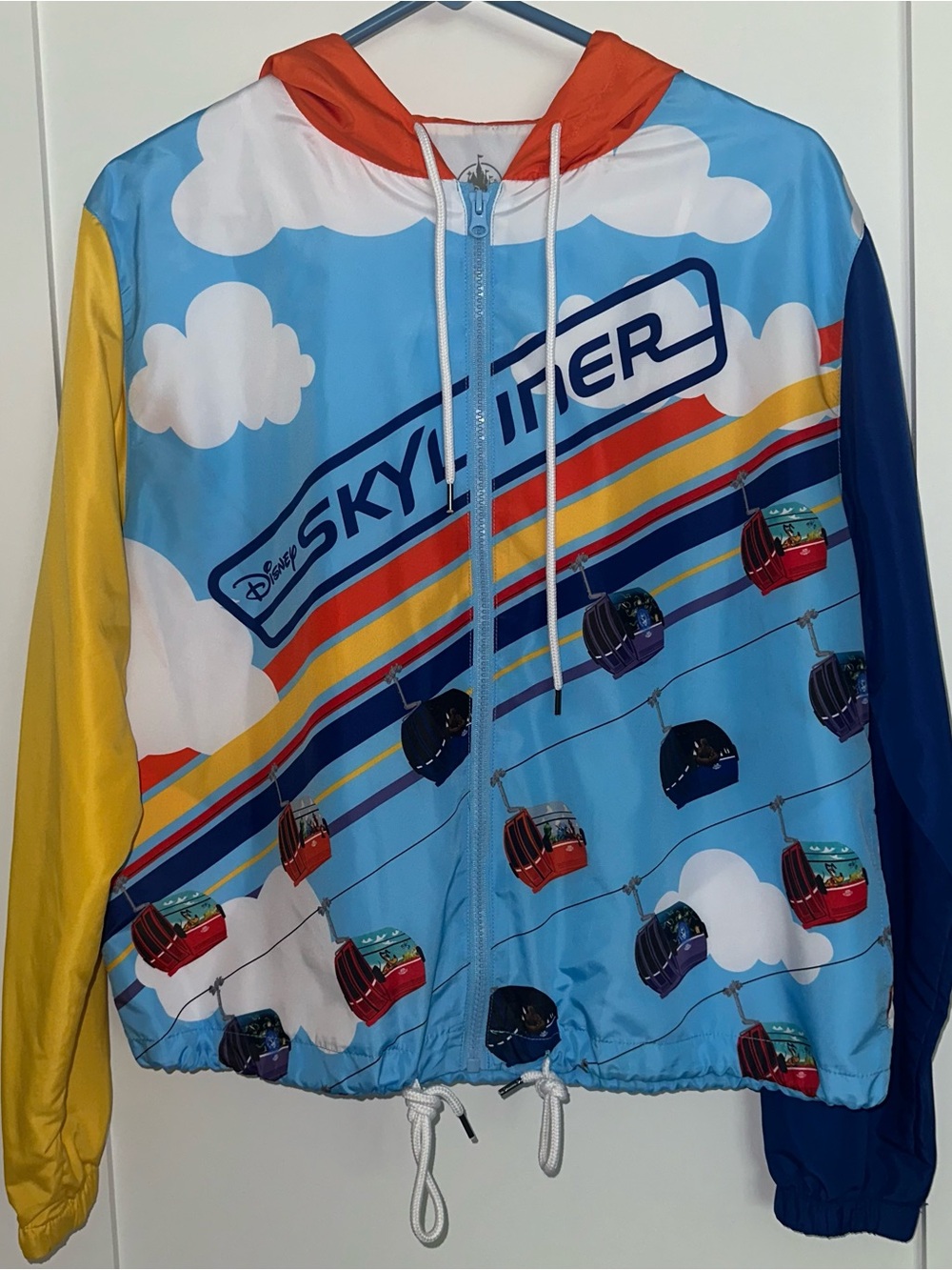 Disney Parks Skyliner Windbreaker Zip Up Hooded Jacket Sz M 2020